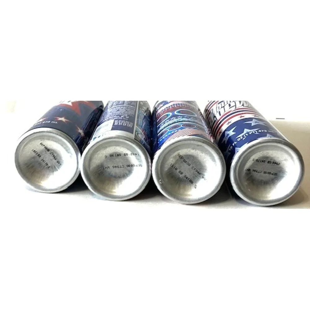 Lot Of 4 Mt Dew Aluminum Bottles RARE UNOPENED 2008 Collectibles ALL‎ Different